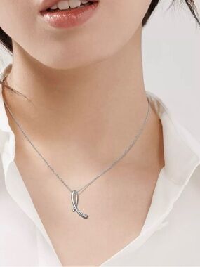 Elsa Peretti ‘L’ Sterling Silver Pendant Necklace